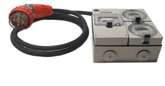 Portable Power board 32 Amp 3 phase 5 pin supply to 2 x 240v 15 Amp RCBO outlets