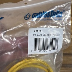 10 Pack- CABLES TO GO 27191 3ft Cat6 Molded Yellow