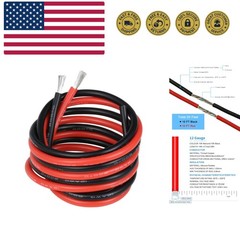 12 Gauge Silicone Wire 10 ft red and 10 ft Black Flexible 12 AWG Stranded Tin…
