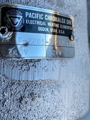Chromalox Pacific immersion heater/enclosure ARMT-2205-3E2T2, 1 phase 240v 2KW