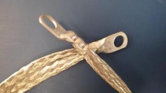 FLAT TINNED COPPER GROUND STRAP 24″L 3/4″W 3/8″HOLE AGS-3237TC-24-3/8 USA SELLER