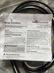 COOPER POWER S235-16-1 STORM TRAPPER SURGE ARRESTER 480V 3 PHASE