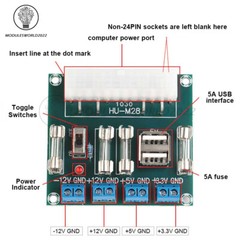 24PIN Desktop Computer Power Adapter Board ATX Transfer Board Power Board Module