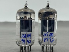 (2) Tung-Sol JTL-5687 Mil Spec Vacuum Tubes Black Plates Test NOS Amplitrex