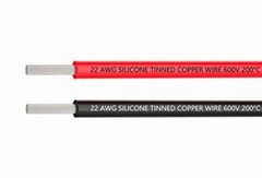 Electrical Wire 22 AWG Gauge Silicone Hook Up Cable 20 Ft 10 BLACK & RED Soft Fl