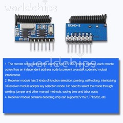 10pcs 315Mhz/433Mhz Wireless 4CH RF Receiver 1527 Learning Code Decoder Module