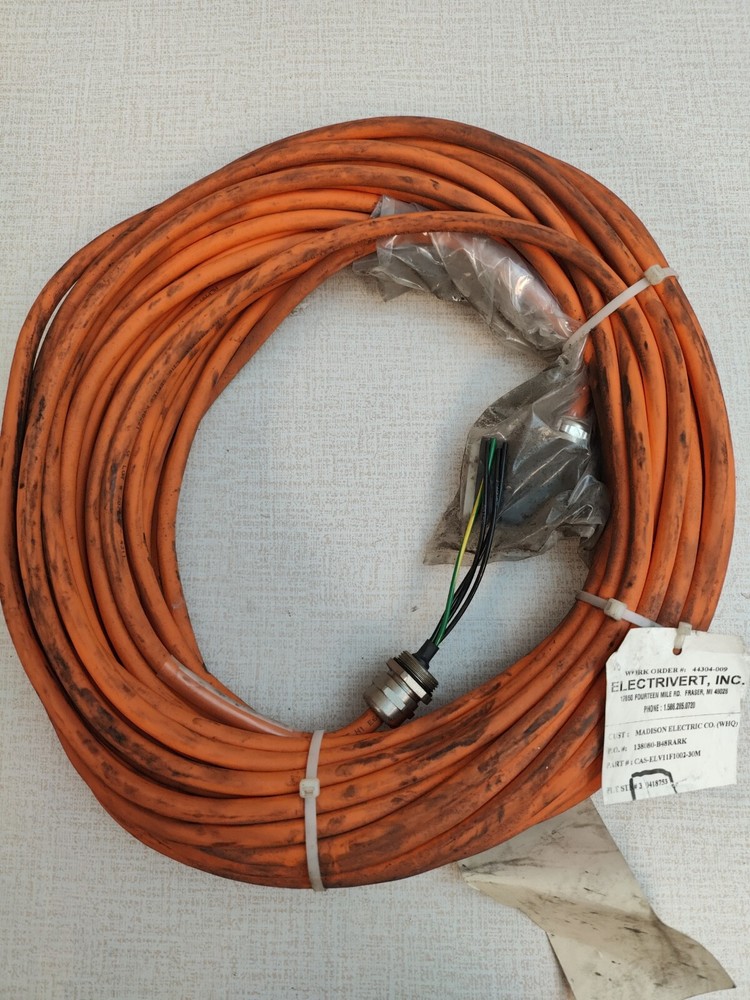 New Electrivert ELV11F1002-30M Power Connection Cable Han Q 8/0-M Connector
