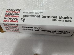 Buchanan 0625 Medium Duty Sectional Terminal Block 300V Channel Mount Lot of 29