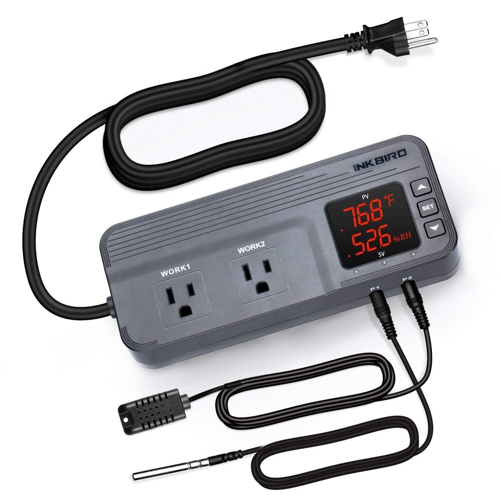 Temperature and Humidity Controller ITC-608T Pre-Wired Dual Stage Thermostat …