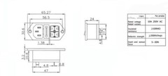 Three In One Power Socket 2.0 AC-01/01A+KCD1/3/4/5 With Light Switch+10A Fuse