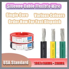 Silicone Cable Flexible Wire 1007#16AWG – 28AWG Various Colours USA Standard