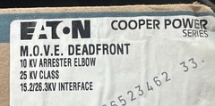 M.O.V.E. DEADFRONT 10kv Arrester Elbow 25 kv class 15.2/26.3KV interface