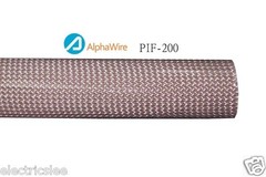 0.5meter- Aplha PIF-200-1/2A 1/2″ (13mm) MIL Silicone-Coated Fiberglass Sleeving