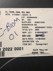 ATMEL 921 6561-N. 1921H4G HIGH SPEED CAN TRANSCEIVER 1 Roll 3500 Units