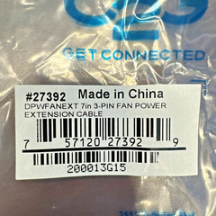 C2G CABLES TO GO #27392 7″ 3-PIN FAN POWER EXTENSION CABLE IN PACKAGE