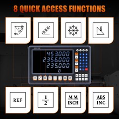 TOAUTO 2/3Axis 8” LED Digital Readout +TTL Glass Linear Scales Dro Kit for Mill
