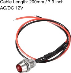 LED Signal Indicator Lights 24 Volt AC DC 8mm Panel Mount Me Voltage: 24 Volts