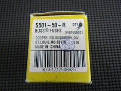 Cooper Bussmann S501-50-R Fuse 50MA 1500A 250V – Lot of 50 / New In Box