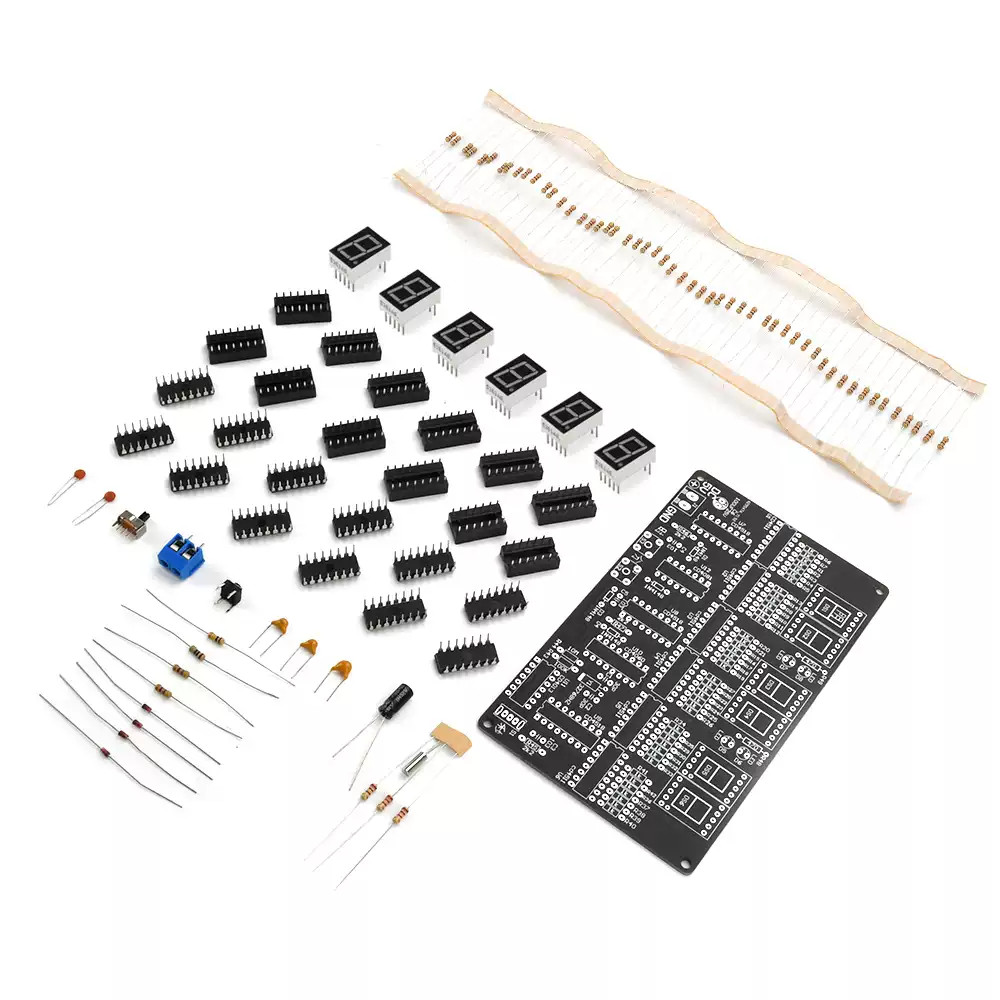 6-bit Digital Circuit Clock DIY Electronic Kit Electronic Clock Teaching Kit