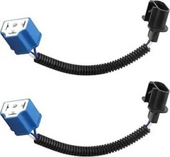 2PCS 7 Inch H13 to H4 LED Headlight Adapter Pigtail Socket, Heat Resistant Wirin