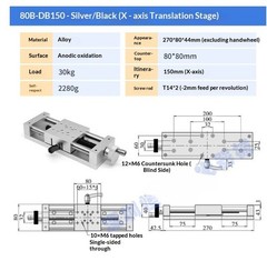 Heavy Duty Slide TableManual Precision Displacement TableMini Displacement Table