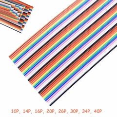 Dupont Wire Flat Flexible Rainbow Ribbon PCB Cable Pitch 1.27mm 10 – 40P