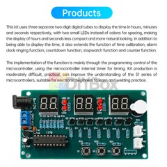 6-bit LED Digital Electronic Clock Kit 51 Microcontroller DIY Soldering Practice