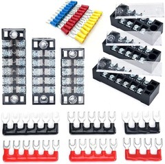 6 Sets Terminal Blocks 6Pcs 4 5 Position 600V 15A Dual Row Screw Terminal Strip