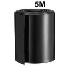 PVC Heat Shrink Tubing Tube 65mm Flat Width for AA Shrink Film 5M Black