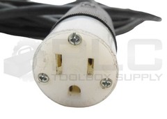 NEW HUBBELL HBL5266C STRAIGHT BLADE PLUG, W/ 5-15 LEVITON STRAIGHT BLADE CONNEC