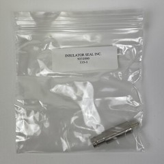 SHV-5 Coaxial Feedthrough, 1 Pin, Grounded Shield, 0.495″ Dia SS Weld Adapter