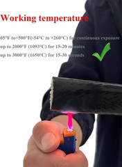 1″ ID Heat Shielded Fire Thermo Armor Fire Sleeve Silicone Coated Fiberglass Hea