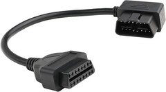 1ft 30cm Right Angle OBD2 OBD-II 16 Pin Male to Female Diagnostic Extension Cabl
