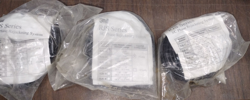 3M RJS Series 3/C Phase Rejacketing system RJS-1 4′ long Sleeve Lot of 3 90 DAY