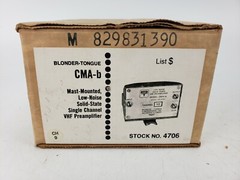 Vintage Blonder-Tongue CMA-B 4706 Single Channel VHF Preamplifier Box CH9