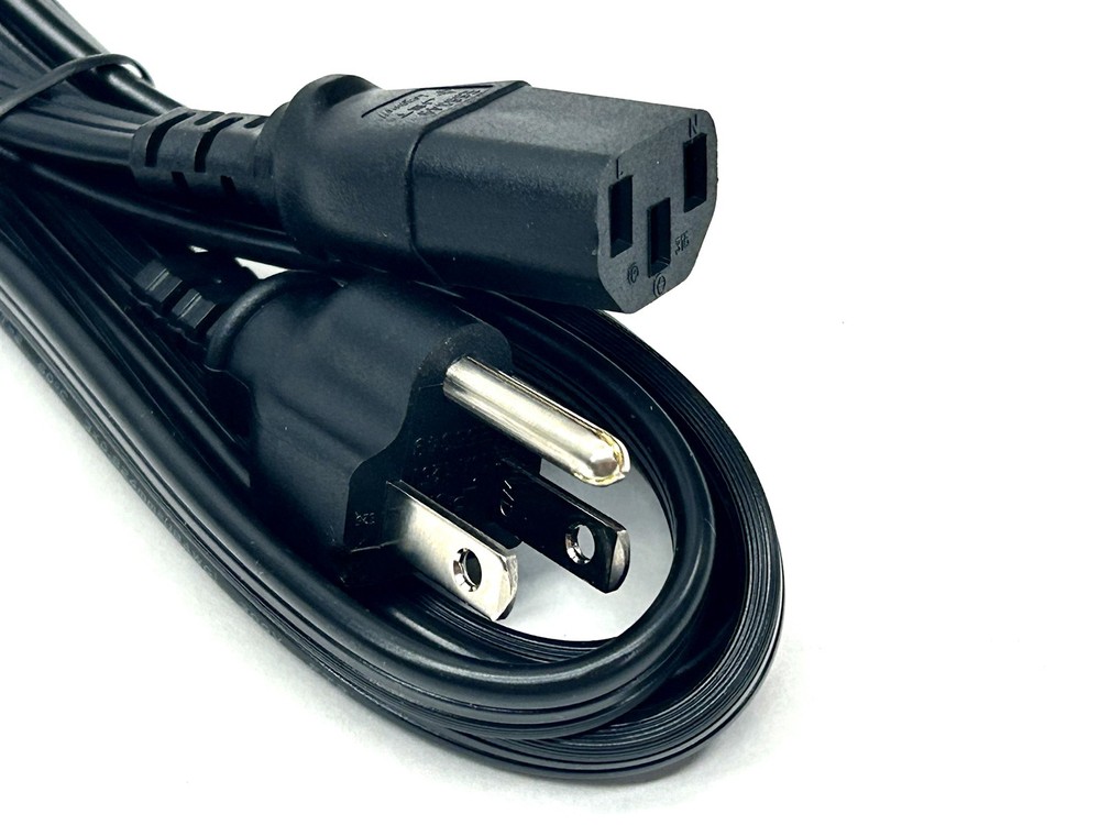 Universal 6-Foot AC Power Cable Cord 3-Pin for Dell HP Acer Asus LCD Monitor