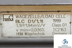 HBM BLC D1/1.1T MAX 1000 KG SHEAR BEAM LOAD CELL_BLC D1/1.1T