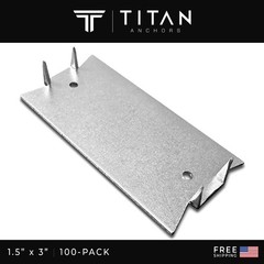 100-Pack Heavy-Duty 1.5-inch x 3-inch Steel Nail Plates for Wood Studs