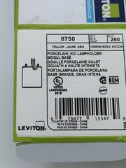 Leviton 8750 Porcelain HID Lampholder Mogul 1500W 600V Yellow Power Inlet China