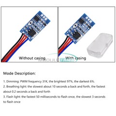 DC 3-24V PWM LED Control Module with Dimming Breathing Flashing For LED Light