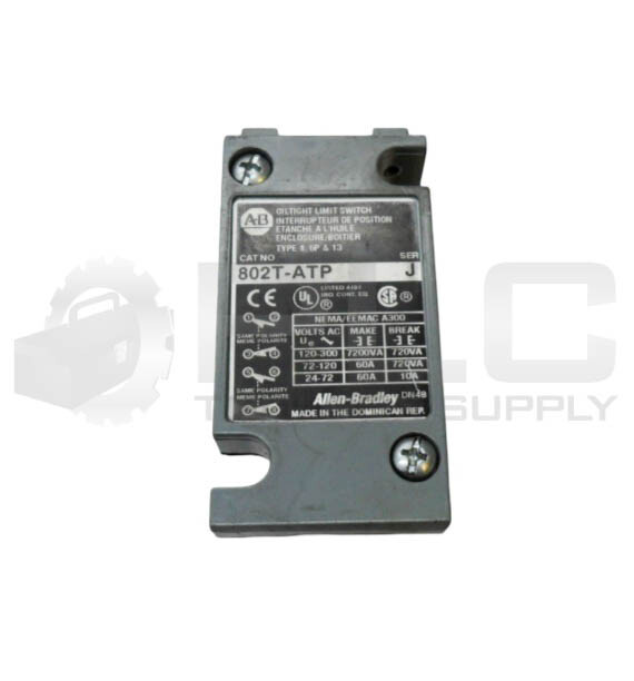 ALLEN BRADLEY 802T-ATP /J OILTIGHT LIMIT SWITCH BODY ONLY 300VAC 60A