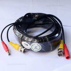 BNC DC POWER VIDEO SECURITY CCTV CAMERA DVR EXTENSION CABLE DATA LEAD WIRE 1-50m