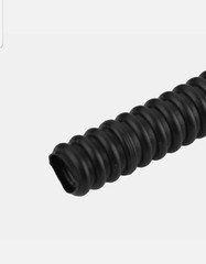 4.8 M 5 x 7 mm Plastic Flexible Corrugated Conduit Tube for Garden, Office Black
