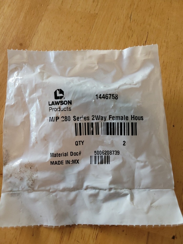 LAWSON 1446758 2-Way Female Housings, 280 Series (Qty 3)