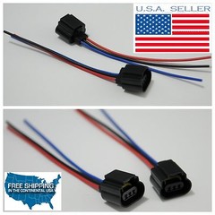 H13 9008 Wiring Harness Female Plug Headlight Pigtails Socket Connectors LINCOLN