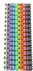 Digital Number Tube Wire Number Label Tube Cable Marker Colorful 1.5Mm²