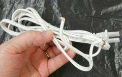 Lot of 6 6ft SPT-2 18AWGX2C 18 Gauge (UL) Electric Power Lamp Cords White