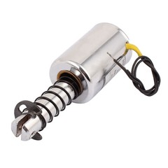 DC 12V 10mm 4-8Kg Pull Type 2 Wired Spring Plunger Solenoid Electromagnet