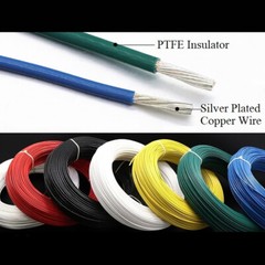 7/9/11~30AWG PTFE Silver-Plated Copper Stranded Electrical Wire Cable Audio Wire