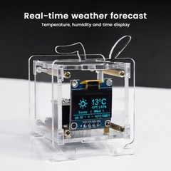 ESP8266 DIY Electronic Kit OLED Display Mini Clock+Case DIY Soldering Project